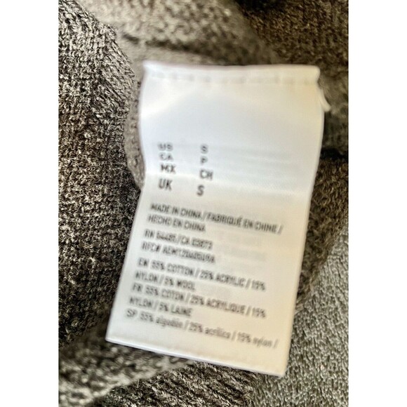 American Eagle Womens Hoodie Sweater Gray V-Neck Pullover Size S Lightly Worn - Picture 5 of 7